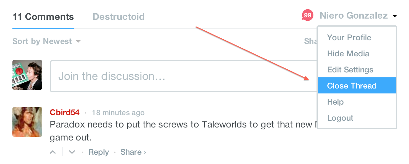 Closing Threads Inline